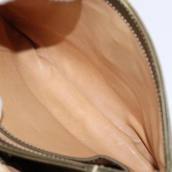 GUCCI Bamboo Hand Bag Leather Khaki Gold Auth ep11339 - Picture 12 of 16